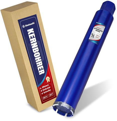 DaduoRi 63 mm Kernbohrer – 410 mm Schnitttiefe, 1‑1/4 Zoll – Nassbohren Diamantbohrkrone für Stahlbeton, Mauerwerk, Naturstein, Ziegel (460 mm Gesamtlänge)