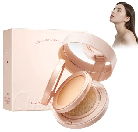 2-in-1 Air Cushion BB Cream, Öl-kontrollierendem Setting Powder, Double Layer Cushion Foundation, Für Natürliches, Mattes Finish, Concealer mit Voller Deckkraft, Für alle Hauttypen(Natürliche)