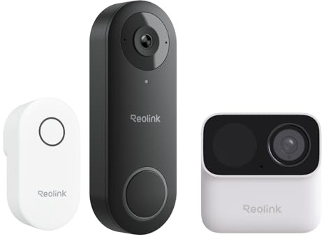 Reolink Video Doorbell WiFi + Argus MagiCam | 5MP WLAN Video-Türklingel mit 180° Ultraweitwinkel und magnetische kabellose Sicherheitskamera mit KI-Erkennung