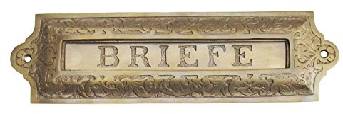 Briefschlitz Türschlitz Zeitungsklappe Gründerzeit Jugendstil Messing antik #81-A