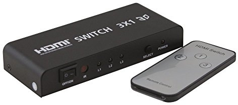 Commutateur Automatique HDMI 1.4, 1080p, 3D, télécommande 3 entrées / 1 Sortie