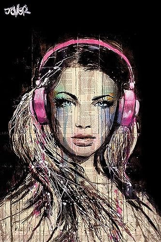 Loui Jover 'DJ Girl' Maxi Poster,61 x 91.5 cm
