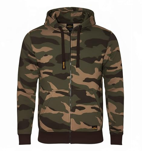 ROCK-IT Apparel Men Hoodies camouflage zip up hoodie fleece sweatjacket mens heavy hoody zipper workerhoody S-5XL pullover