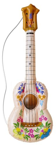 Horror-Shop Aufblasbare Gitarre mit Hawaii Motiv | ca. 105 cm