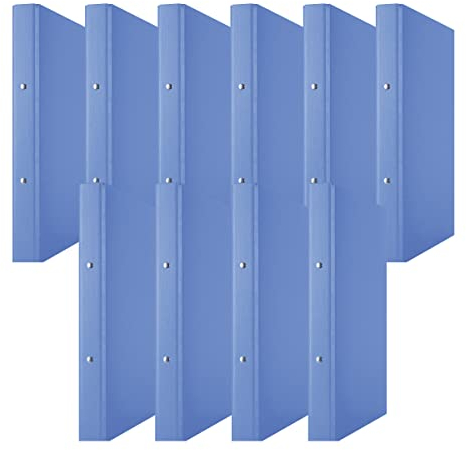 DONAU 3732001PL-10 Ringbuch Blau | 2-O-Ring-Mechanik 20mm DIN A4 Ringordner Pappe/ Kunststoff | Aus 1,9 mm dickem Karton mit öko PP 100µ | 10er Packung