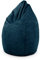 Green Bean Sitzsack mit Rückenlehne 60x60x90cm - Indoor Sitzkissen 220L Füllung Kuschelig Waschbar - Bean Bag Bodenkissen Lounge Chair Sitzhocker - Dunkelblau