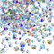TOAOB 2600pcs Crystal AB Rhinestones Flat Back Resin Gems Stickers 7 Sizes for Crafts Nails Decoration Makeup Clothes Shoes