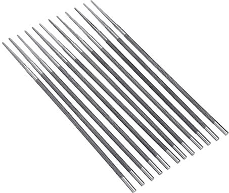 QINQIN Hand tool setback 12Pcs 5.2mm High Carbon Steel Chainsaw Files Sharpener 3/8 Inch Saw Chain Files Fit For Woodworking Hand Tools