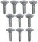 AERZETIX - C48971 - Juego de 10 pernos de carrocería/arado redondo con cuello cuadrado - pernos de carruaje - M5x20mm - acero galvanizado - DIN 603