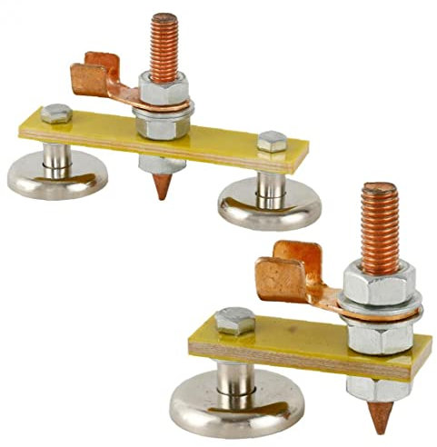 Welding Magnet Head 2 Pcs Welding Magnetic Ground Clamp Tools Sheet Metal Repair Machine for Electric Welding Ground Line Head