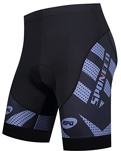 sponeed Men’s Riding Shorts Motorbike Half Pants Cyclist Underwear M Grey