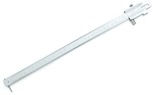 PIMALDAUM® Calibro di marcatura 0 – 300 mm, secondo DIN 862, in acciaio inox con ago integrato per segnare e tracciare segni e linee ausiliarie