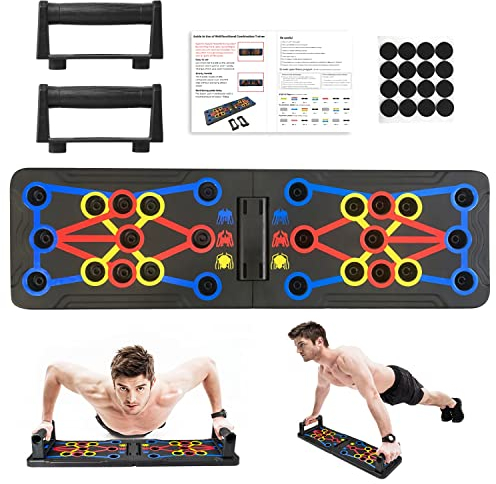 facaio Push up Board Pliable, Planche de Musculation Multifonction avec Poignées de Pompes, Sport Maison Materiel Planche Pompe pour Construire des Muscles, Avant Bras, Entraînement de Fitness
