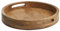 Hazelton Oaks Round wooden serving tray with handles, medium size food presentation board, Mango wood platter, food grade round tray, snack board ideal for fruits, snacks and charcuterie