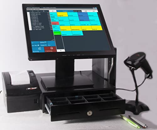 15 Kassensystem für Einzelhandel-Geschäft (Kiosk, Lotto-Totto, Lebensmittel-Laden, Imbiss-Laden), mit Touchscreen und BlitzKasse Handel Kassensoftware