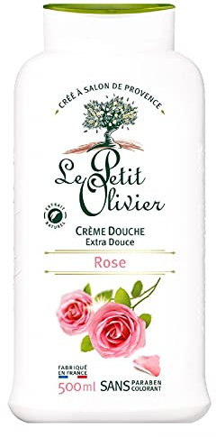 LE PETIT OLIVIER - Crème Douche Extra Douce à la Rose - 500ml de Douceur pour une Peau Hydratée et Parfumée - Gel Douche et Bain Naturel pour le Corps - Lot De 3 - Vendu Par Lot