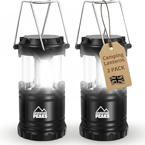 Adventure Peaks Camping Light Pack of 2 LED Camping Lantern Battery Powered
