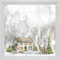Alwayspon Statische Fensterfolie Privatsphäre, Doppelseitiger Fensteraufkleber, Anti-UV-Glasfolie für Weihnachtsdekoration, Schneemann Hirsch Hütte Kiefer T041