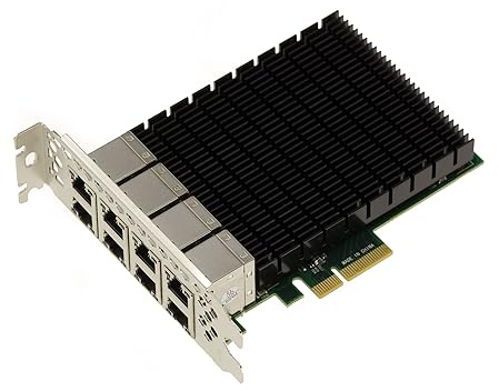 KALEA-INFORMATIQUE PCI Express-Netzwerk-Controller-Karte mit 8 Gigabit-Ethernet-LAN-Ports auf PCIe x4 mit 10/100/1000-RJ45-Anschlüssen und Intel I350-Chipsatz