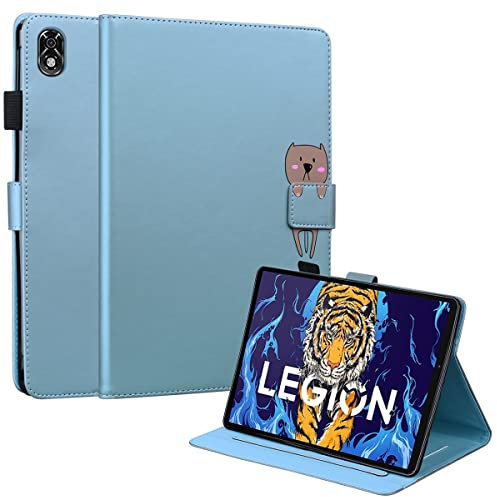 FERLAN Cover Custodia Compatibile per Lenovo Legion Y700 8.8,PU Pelle Flip Cover con Funzione Stand Custodia per tablet divertente dei cartoni animati-Blu