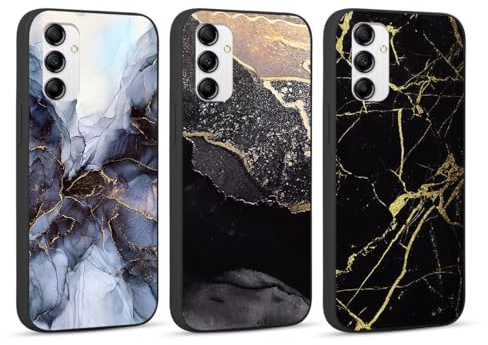 Foonary 3 Stück Hülle für Samsung Galaxy A54 5G 6,4, Handyhülle mit Aesthetic Muster Motiv Design Slim Case, Ultra Dünn Weiches Silikon Stoßfest Kratzfest Bumper Schutzhülle Cover, Marmor 02