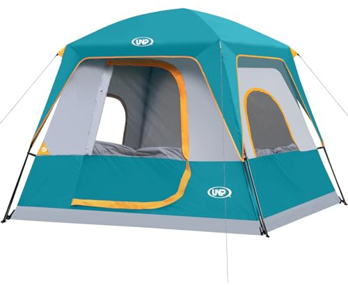 UNP Tente 4-8 Personnes, Facile à Installer, ImperméAble avec Toit Anti-Pluie pour Camping/RandonnéE Et RandonnéE (Bleu Océan, 240×210×180cm)