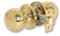 XFORT Bello Passage Knob Set Polished Brass, Door Knob for Internal Wooden Doors, Complete Set with Tubular Latch