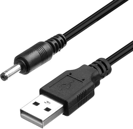 USB to 5V DC Cable Universal Charging Power Cord 3.5 x 1.35mm Jack Replacement 5V USB to DC Barrel Jack Power Cable for Electric Toothbrush HUB Splitter Router LED Lights, Black 1M