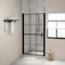 ShGaxin Porte de douche en verre trempé noir, 100 x 178 cm, paroi de douche, séparateurs, cloison de sécurité latérale 148889
