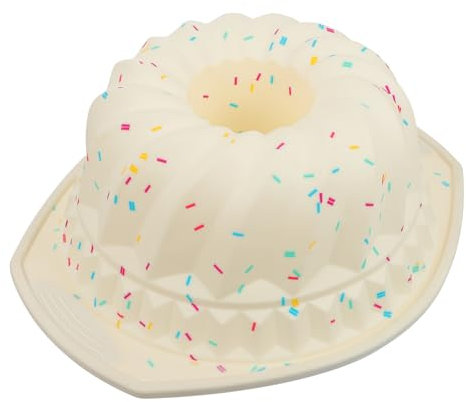 FUNOMOCYA Silikon Kuchenform Savarin Backform Spiral Design Bpa Frei 12 Zoll Candy Color Für Backen Und Kreatives Kochen
