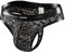 Casey Kevin String Tanga Herren Spitze Thong Männer Mesh Transparent PU Leder Unterwäsche Wetlook G-String T-Back Bikini
