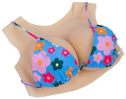 PHOXBOBG Silikon Brüste Silikonbrüste Brustprothese Round Neck Künstliche Brüste C-G für Crossdresser Transgender