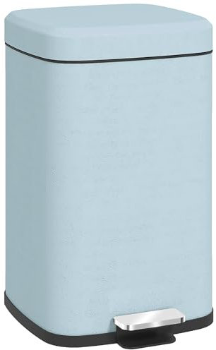 HOMCOM 20 Litre Pedal Bin, Fingerprint Proof Kitchen Rubbish Bin with Soft-close Lid, Foot Pedal and Removable Inner Bucket for Recycling and Waste, Light Green