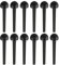 12Pcs Oud Ersatz Tuning Pegs Holz Ebenholz Oud Pegs Oud Violine Teile Zubehör Armaturen Reibungslose Bedienung