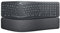 Logitech Ergo - K860 - Geteilte Tastatur - ergonomische Bluetooth Tastatur - mit Handballenauflage - für Windows/Mac in Skandinavisch QWERTY-Layout - Graphit (Generalüberholt)