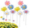 DzpKrka Gartenstecker Gänseblümchen, 5.5 X 30 cm Gartenstecker Metall, Bunte Blumenstecker, Blumengartenschild, Blumengarten-Kunst, Hofdekorpfähle, Blumenstab-Dekoration Für Rasen