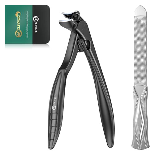 Upgrade Long Handled Toenail Clippers for Seniors with Lock Large Toe Nail | Clippers for Thick Toenails for Men Women, Wide Jaw Opening Fingernail Clippers with Catcher Sharp Precision Nail Cutter