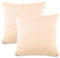 aqua-textil Classic Line Kissenbezug 2er-Set 40 x 40 cm Natur Baumwolle Kissen Bezug Reißverschluss Jersey Kissenhülle