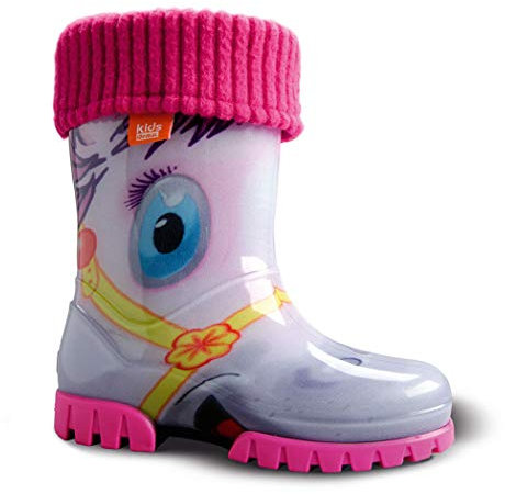 DEMAR Kinder Gummistiefel gefüttert Twister LUX (28/29, Pony)