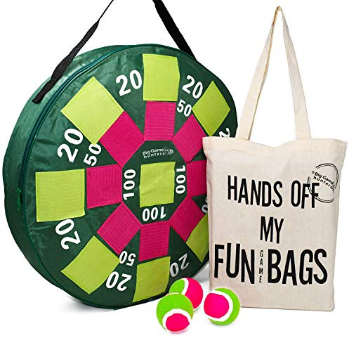 Target Toss Giant Inflatable Dart Board with Balls and a Thick Cotton Carry Bag, Outdoor Garden Ball Game