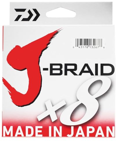 Daiwa J-Braid X8 500M - 8 Strang Geflochtene Schnur - Schwarz - 500M