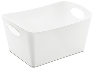 Koziol 5745525 Caissette de rangement, Plastique, Blanc Opaque, 12.8 x 18.7 x 10.8 cm
