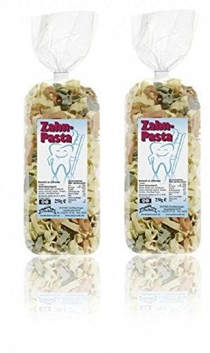 Pfalznudel Streuteile Zähne aus Nudelteig, 2X 250 g, Nudeln, ZahnPasta, Pasta, Dekoration, Delikatesse