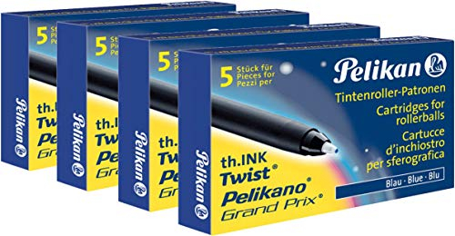 Tintenroller Patrone 4 x 5er Packung Blau
