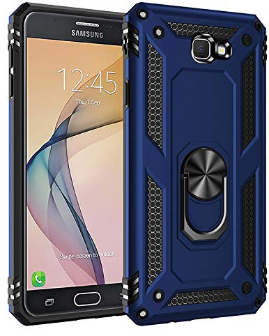BestST Funda Samsung Galaxy J7 Prime con Anillo Soporte, con HD Protector de Pantalla, Robusta Carcasa Híbrida TPU + PC de Doble Capa Anti-arañazos Caso para Samsung Galaxy J7 Prime SM-610