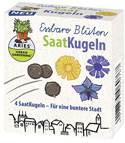 Aries Saatkugeln Essbare Blüten vegan bio 4 Stk.