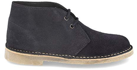 shoes&blues.es 46896-Botas Desierto Safari para Mujer y Hombre con Piel Serraje, Suela Crepe Antideslizante y Cordones. Comodas, practicas e Ideales para Otono-Invierno.. Talla 39 Marino