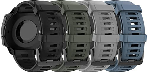 ANBEST Armbändern Kompatibel mit Garmin Instinct/Instinct 2 Armband, Weiches Silikon Uhrenarmband Sport Ersatzarmband für Garmin Instinct