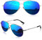 LUENX Men Women Sunglasses Polarized Mirror lens - UV 400 Protection 60mm for Driving(blue)