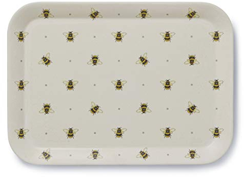 Cooksmart British Designed Large Serving Tray | Dinner Tray For Multiple Uses Around The Home (Bumble Bees - L)